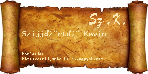 Szijjártó Kevin névjegykártya